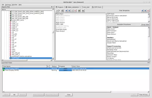 Batch processing of seismic data